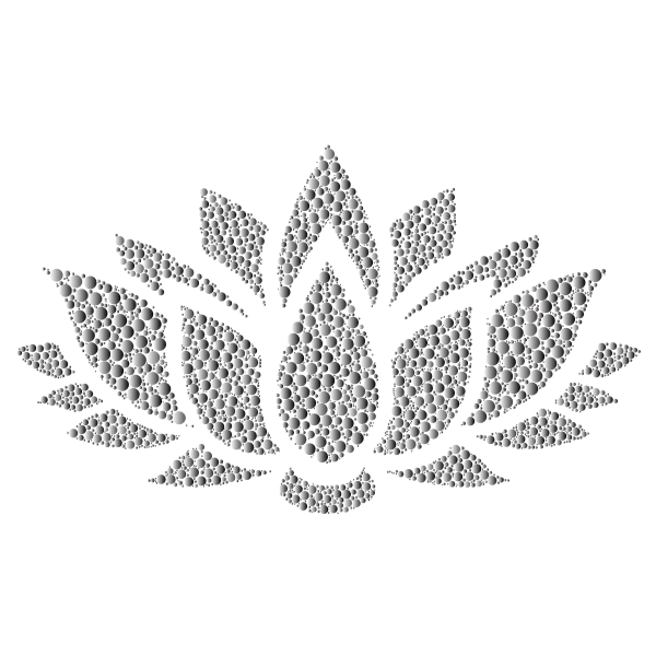 Prismatic Lotus Flower Silhouette 6 Circles 10 No Background