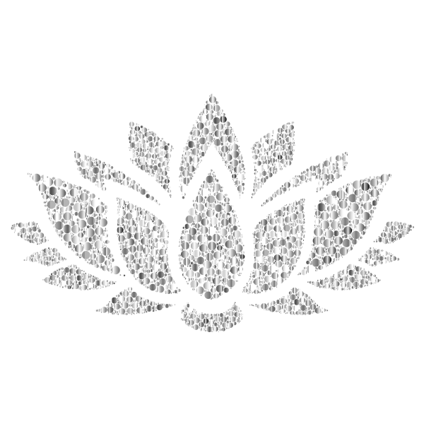 Prismatic Lotus Flower Silhouette 6 Circles 9 No Background
