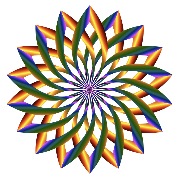 Prismatic Lotus Flower With No Background