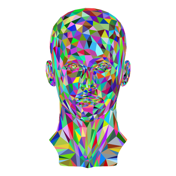 Prismatic Low Poly Female Head