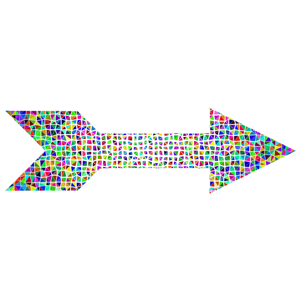 Prismatic Low Poly Fractured Arrow