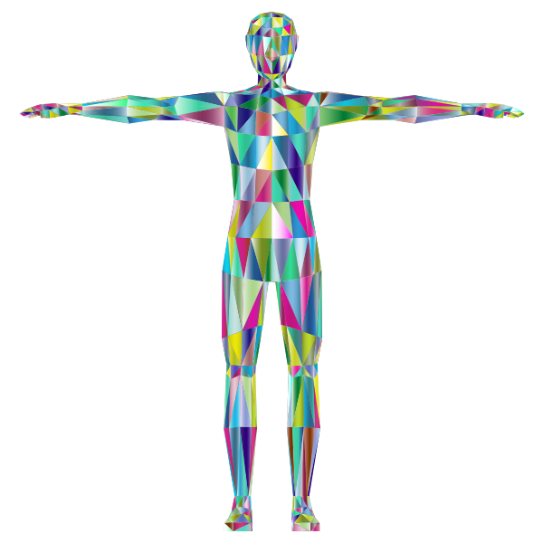 Prismatic Low Poly Human Male Variation 2