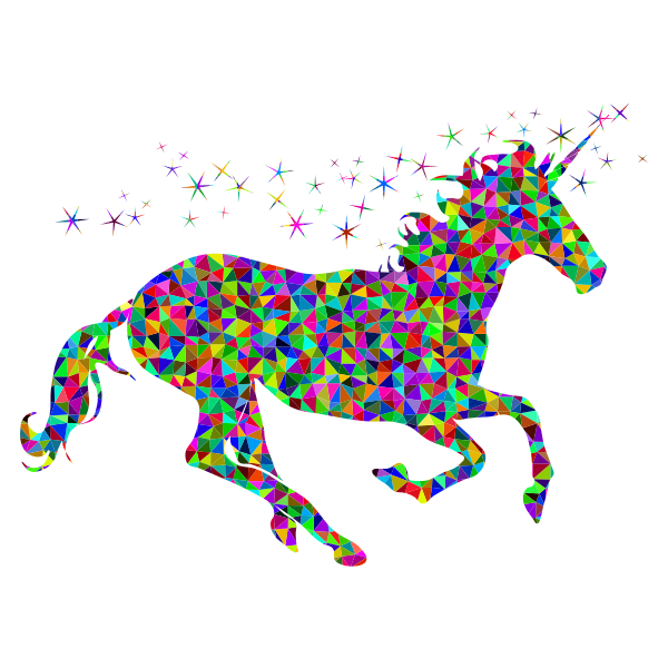Prismatic Low Poly Magical Unicorn