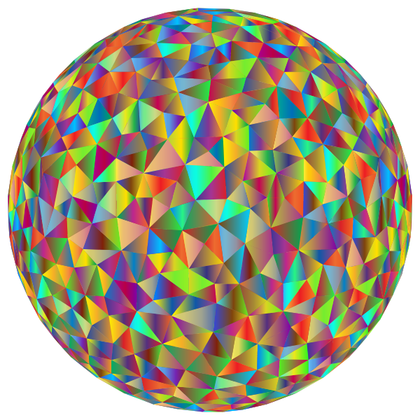 Prismatic Low Poly Sphere 3