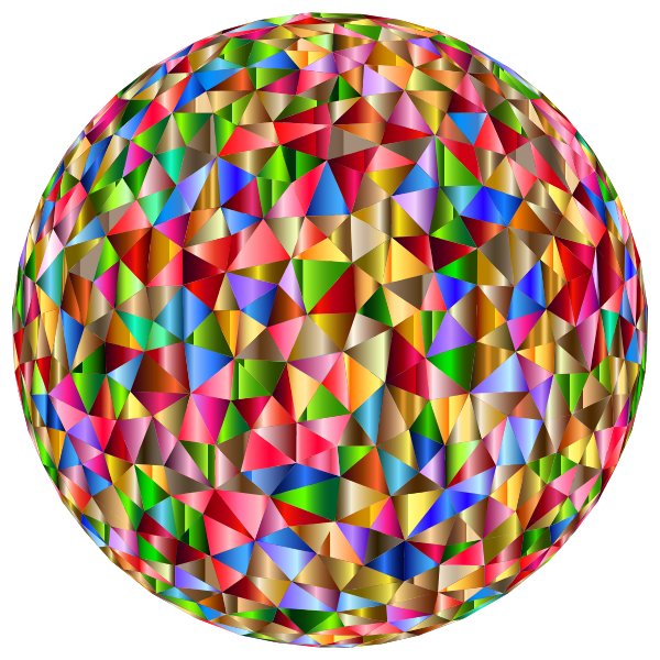 Prismatic Low Poly Sphere 6