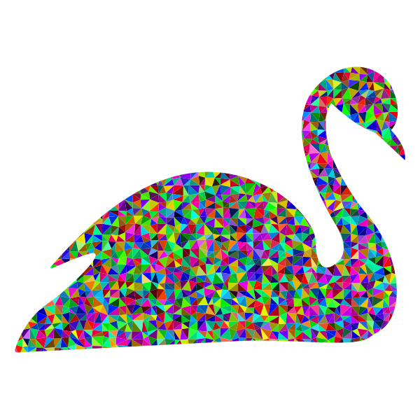 Prismatic Low Poly Swan