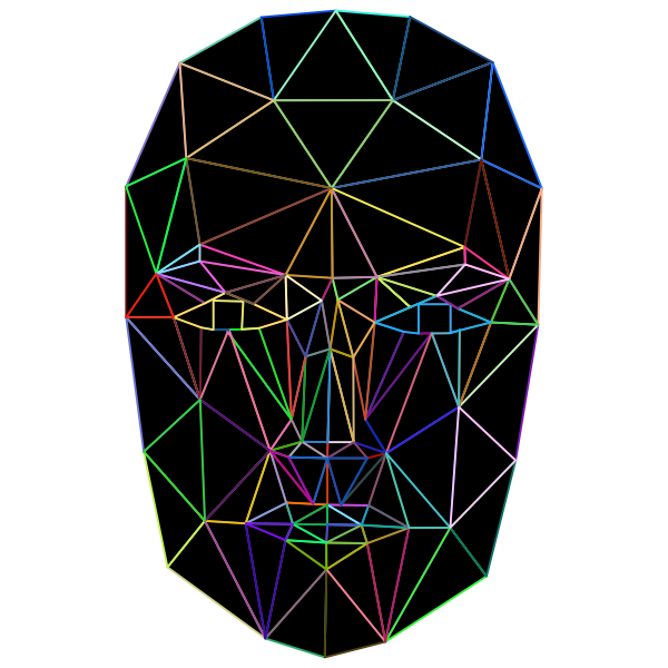 Prismatic Low Poly Wireframe Head