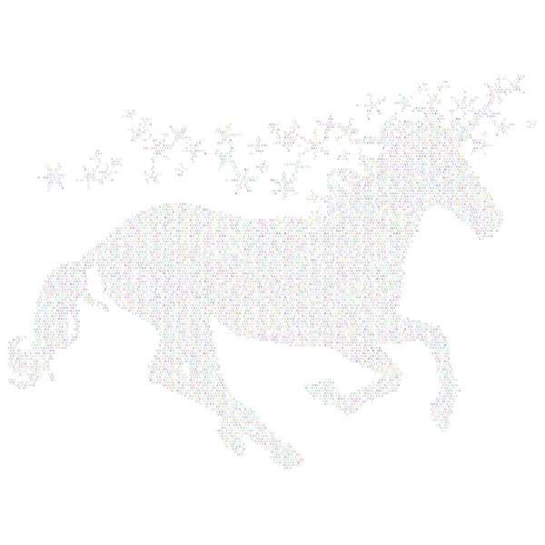 Prismatic Magical Unicorn Typography