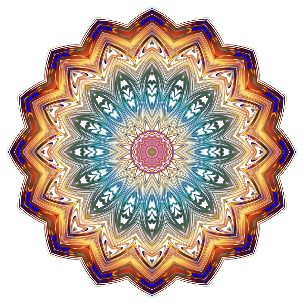 Prismatic Mandala Line Art 10 No Background