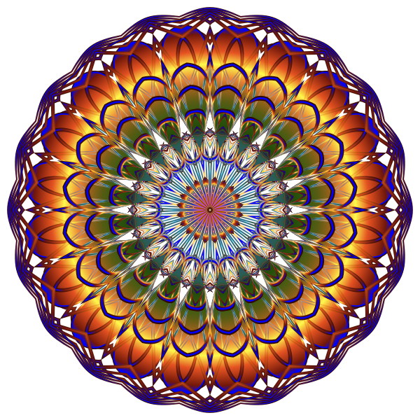 Prismatic Mandala Line Art 4 No Background