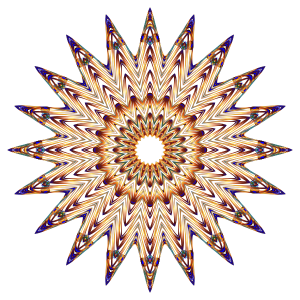 Prismatic Mandala Line Art 6 No Background