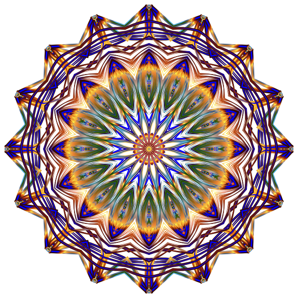 Prismatic Mandala Line Art 8 No Background