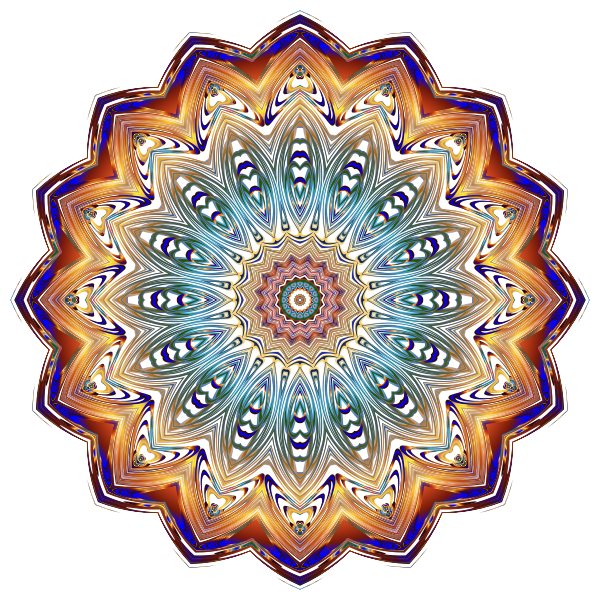Prismatic Mandala Line Art 9 No Background