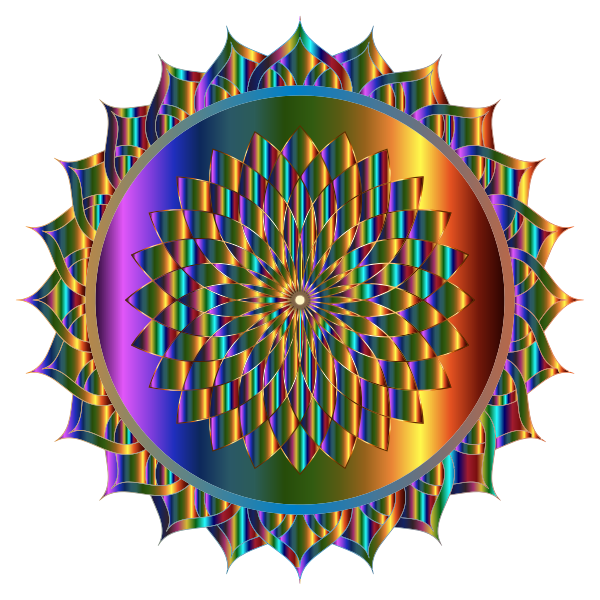 Prismatic Mandala Line Art 9