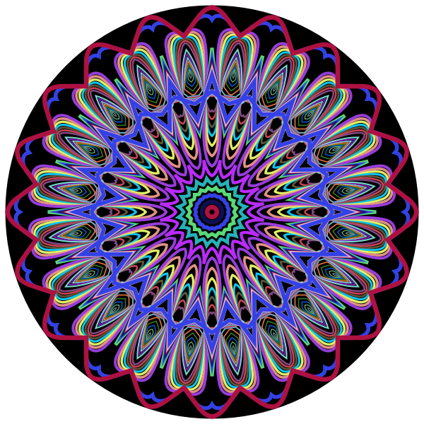 Prismatic Mandala Line Art Design 4