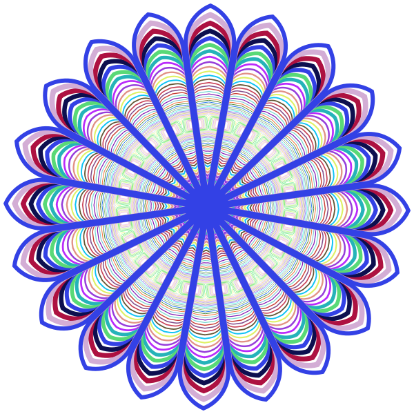 Prismatic Mandala Line Art Design