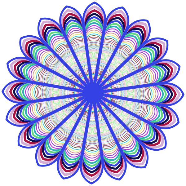 Download Prismatic Mandala Line Art Design Free Svg