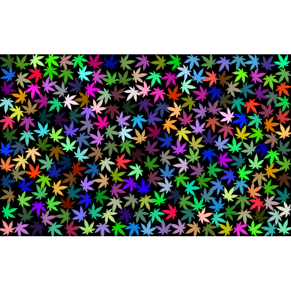 Prismatic marijuana background vector image
