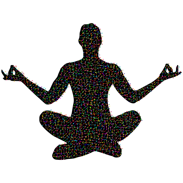 Download Prismatic Molecular Yoga Pose Silhouette 14 With ...