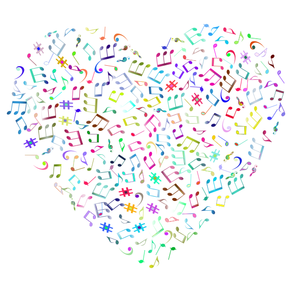 Prismatic Musical Heart 4 2 No Background
