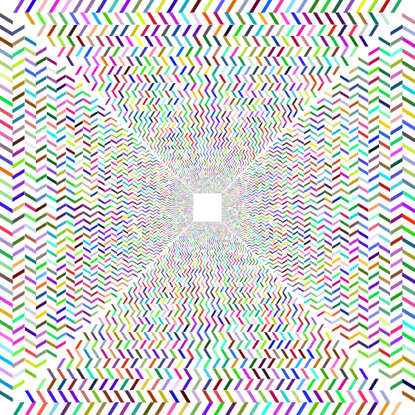 Prismatic Optical Illusion Corridor No Background