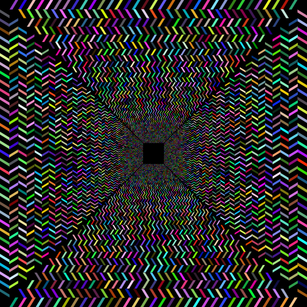 Prismatic Optical Illusion Corridor