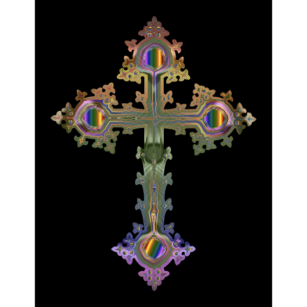 Prismatic Ornate Cross