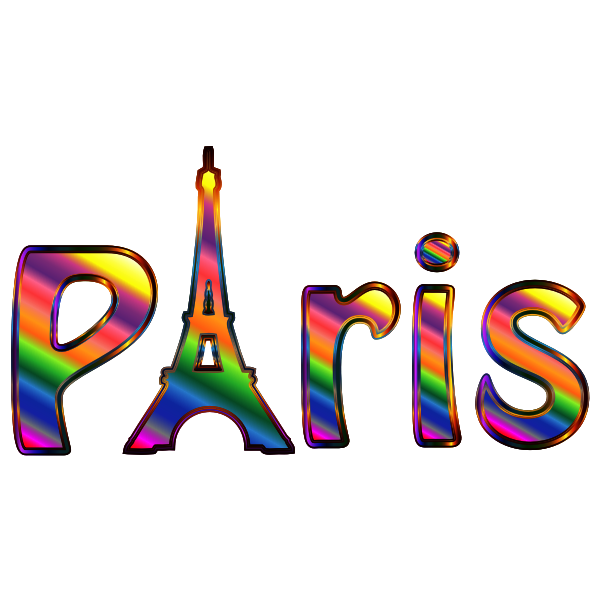 Prismatic Paris Typography Enhanced