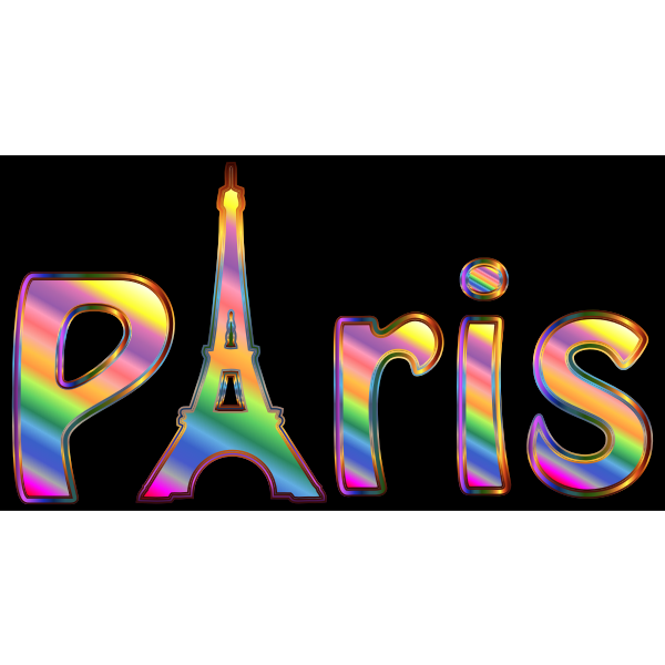 Prismatic Paris Typography