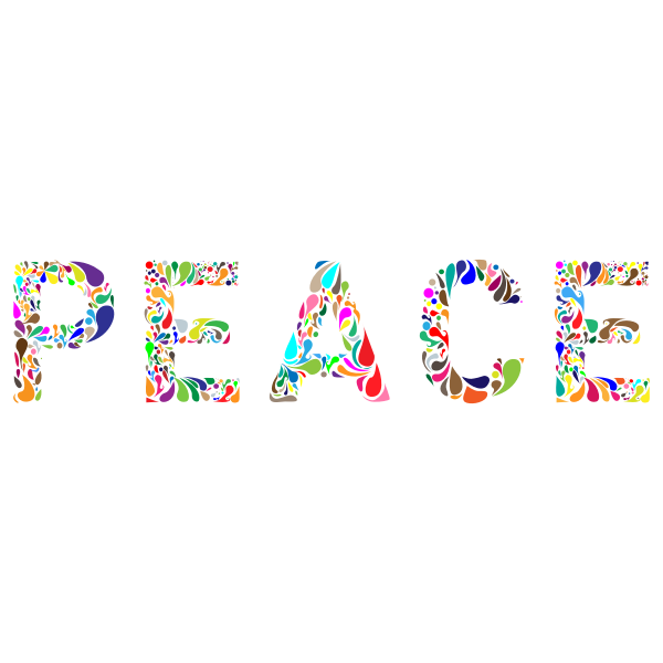 Prismatic Peace Typography No Background