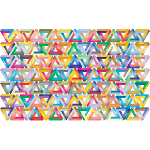 Prismatic Penrose Triangle Pattern 2