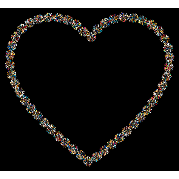 Prismatic Petals Heart 4 With Background