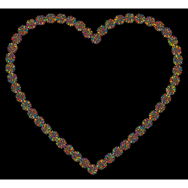Prismatic Petals Heart 6 With Background