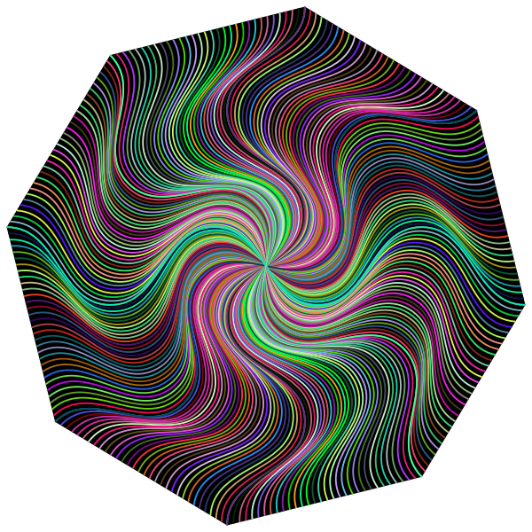 Prismatic Pinwheel Line Art