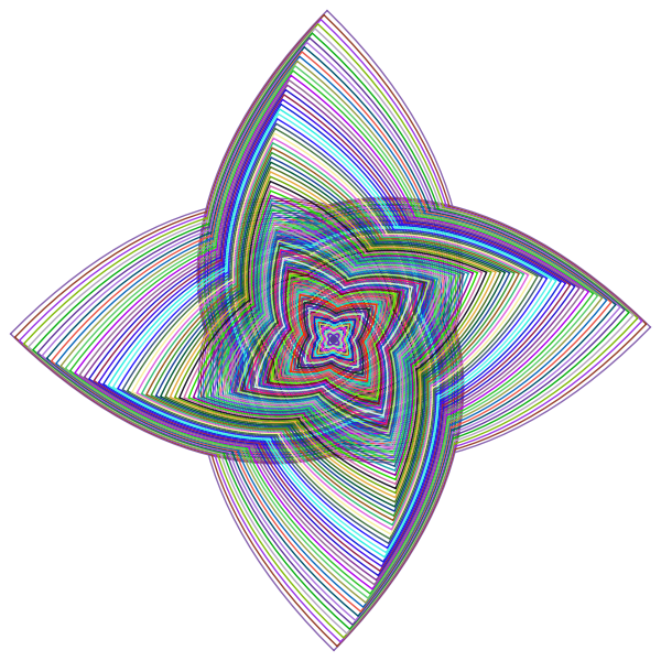 Prismatic Quadrilateral Line Art