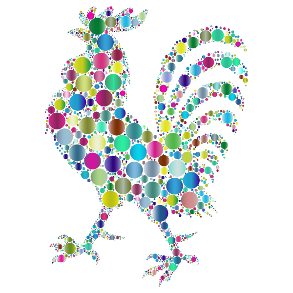 Prismatic Rooster Circles 4