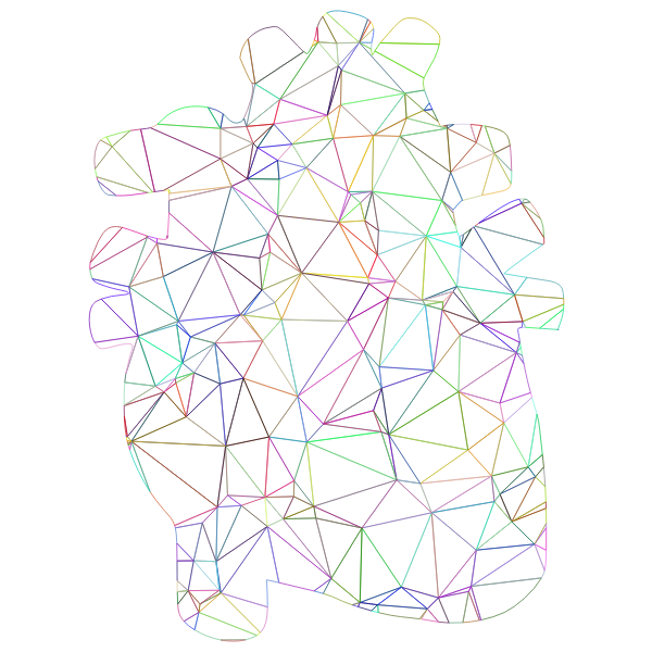 Prismatic Spacefem Low Poly Wireframe Heart