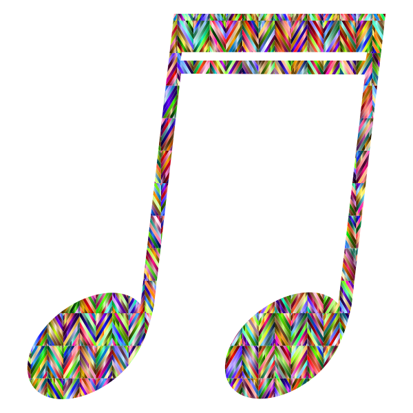 Prismatic Strips Musical Note