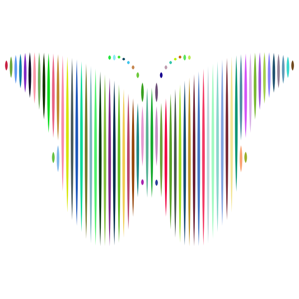 Prismatic Stylized Butterfly