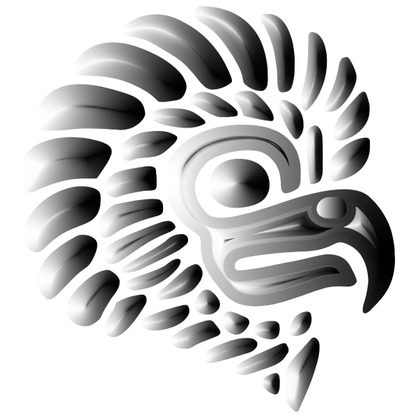 Prismatic Stylized Mexican Eagle Silhouette 4 Variation 2 | Free SVG