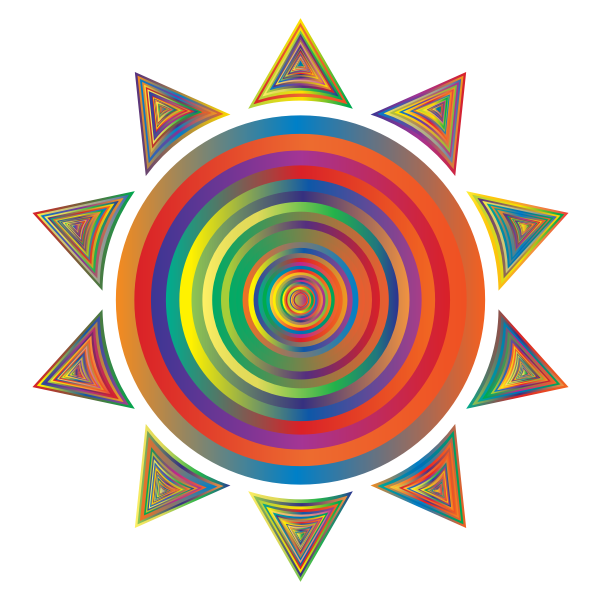Prismatic Sun Icon Variation 2