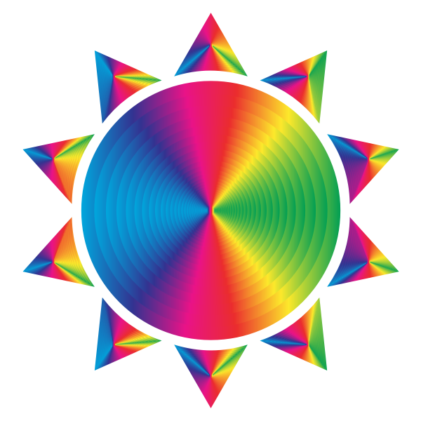Prismatic Sun Icon Variation 7