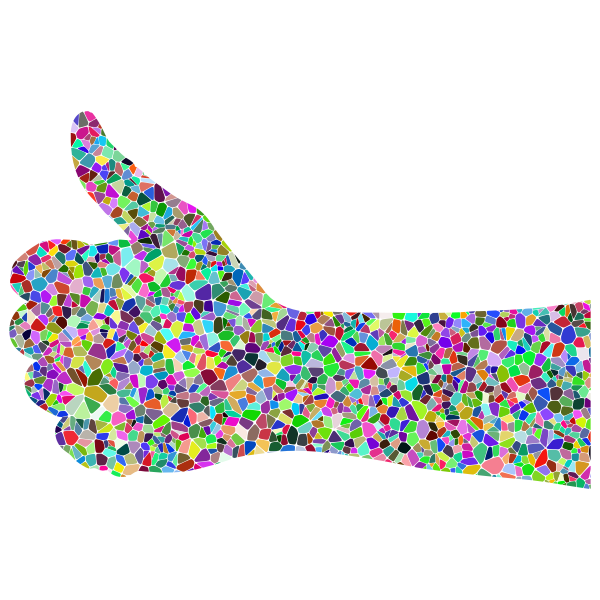 Prismatic Tiled Thumbs Up Hand