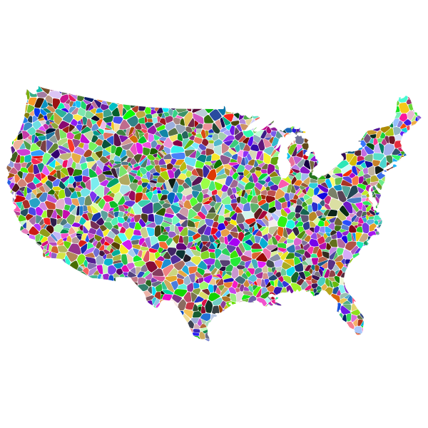 Prismatic Tiled United States Map