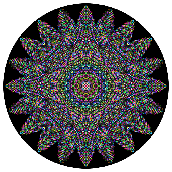 Prismatic Tiles Geometric Mandala