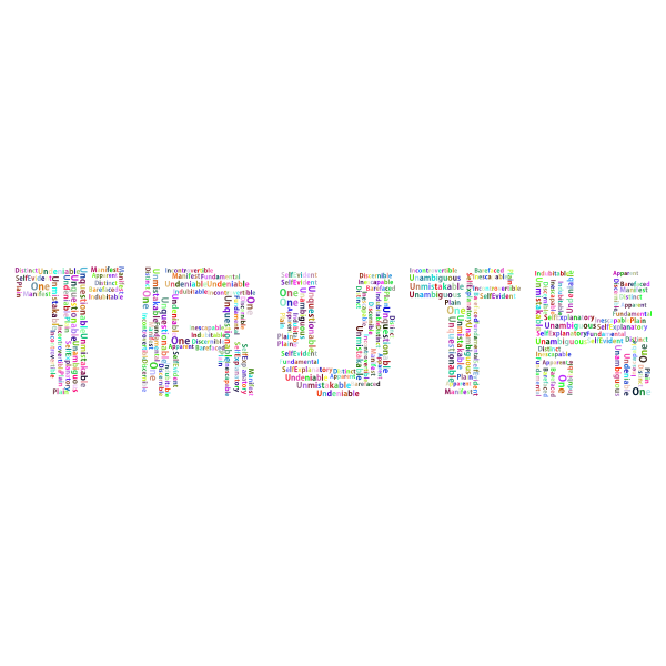 Prismatic Truth Word Cloud No Background