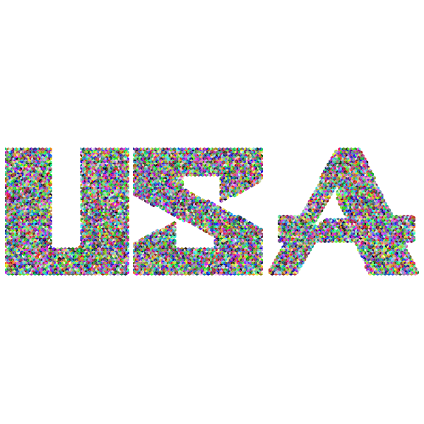 Prismatic USA Typography Mark II Cubes Mosaic