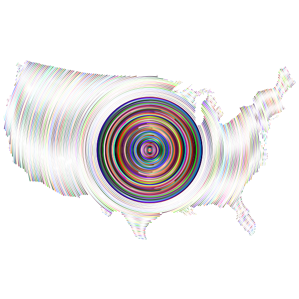 Prismatic United States Concentric Circles 6