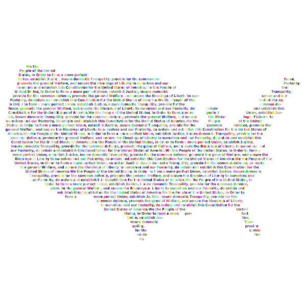 Prismatic United States Constitution Typography