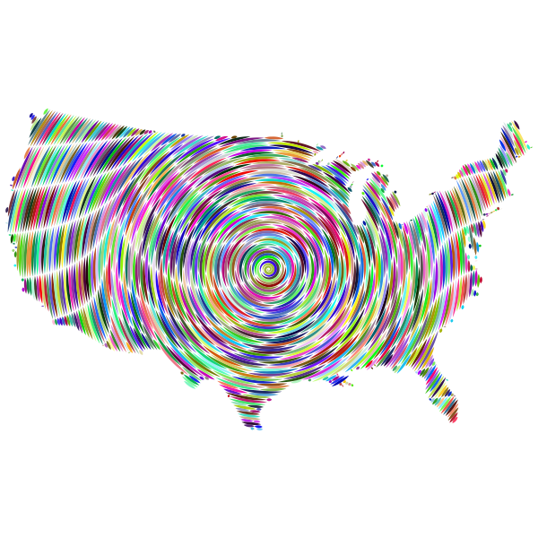Prismatic United States Map Concentric